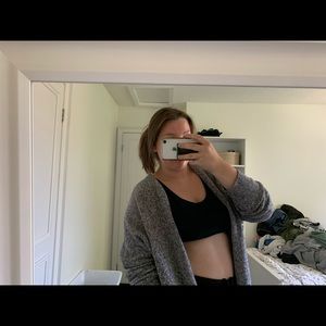 Old Navy XL dark heather grey oversized cartigan